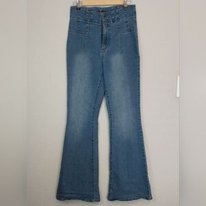 No Boundaries Blue Flare & Wide Leg Jeans